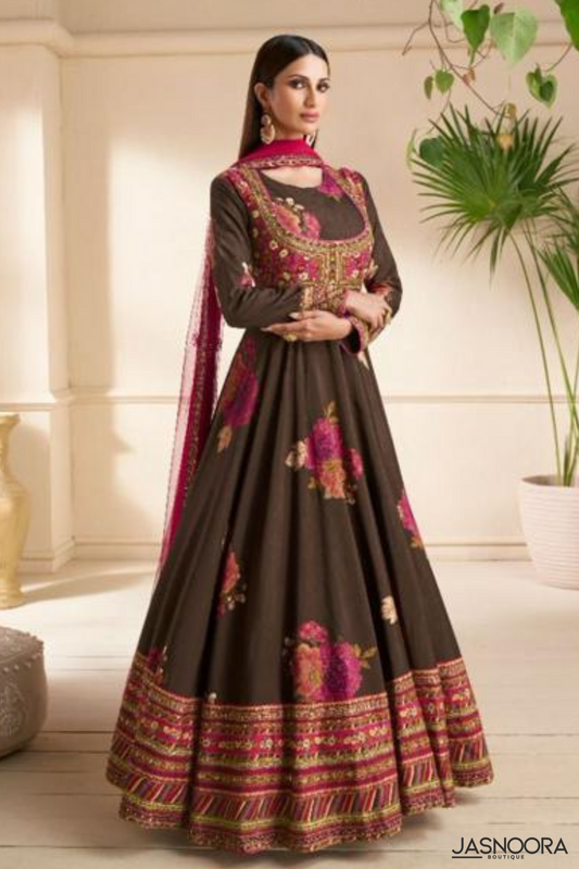 Mehal Designer Gown with Dupatta