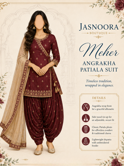 Meher Angrakha Patiala Suit — Made For You