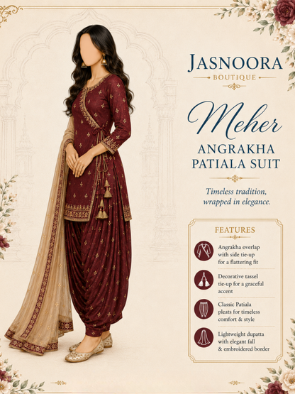 Meher Angrakha Patiala Suit — Made For You