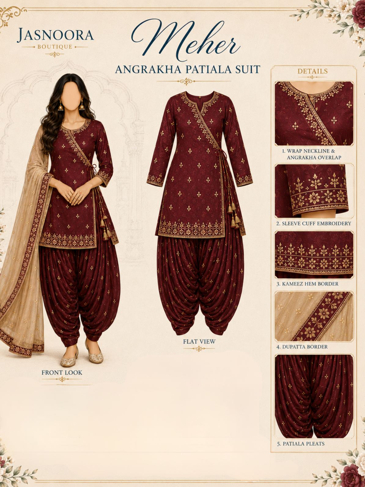 Meher Angrakha Patiala Suit — Made For You