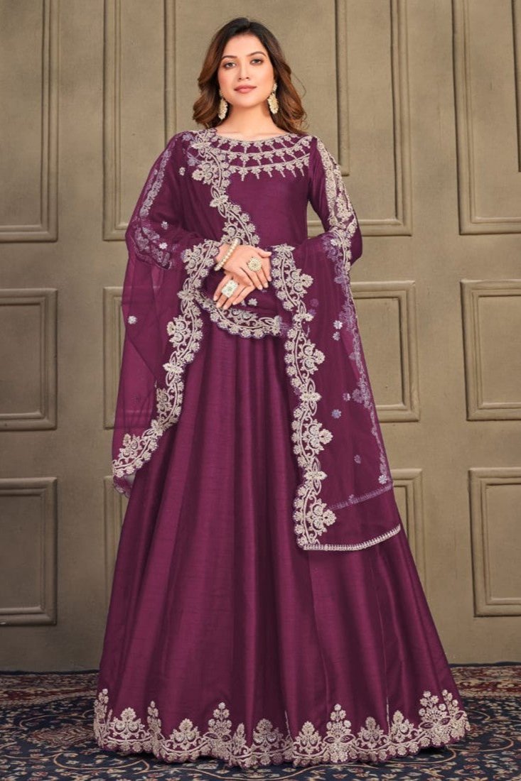 Miraaya Anarkali Suit - Wine