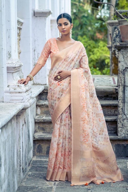 Mitali Saree - Peach