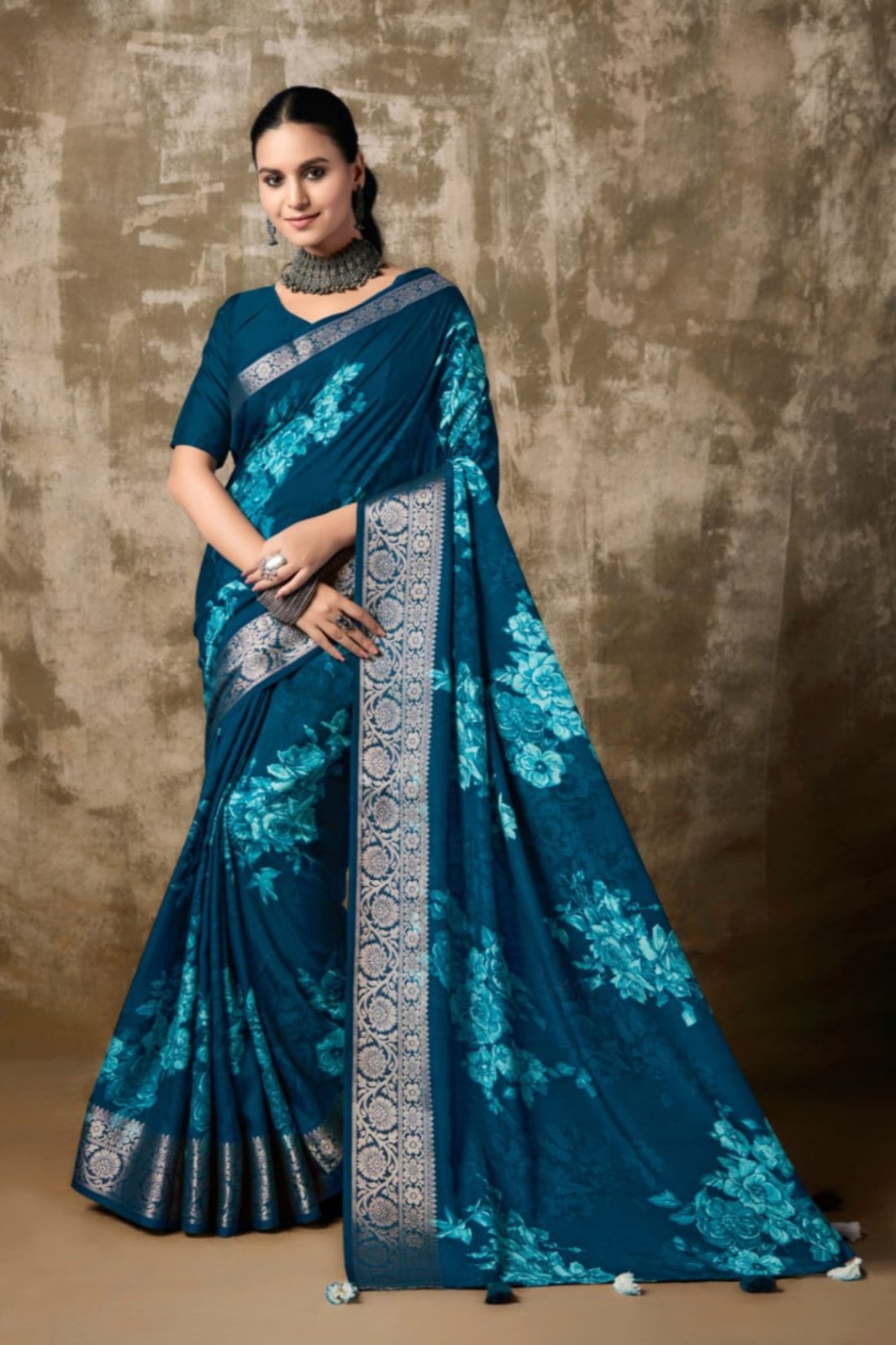 Navya Designer Saree - Light Blue