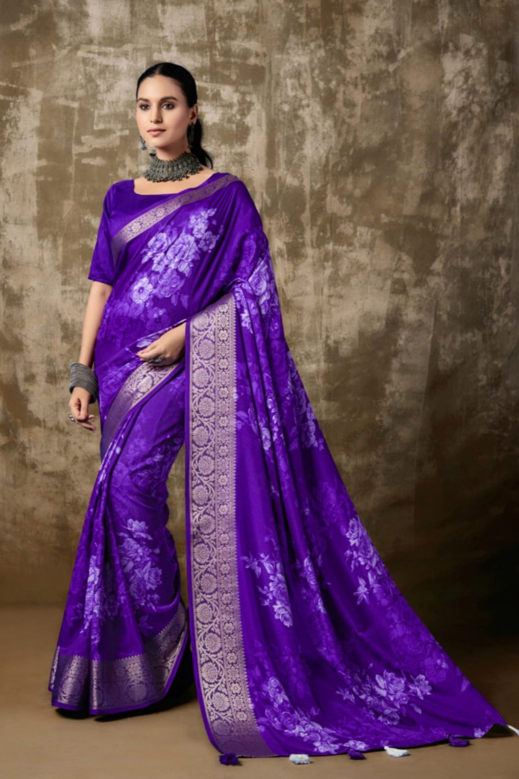 Navya Designer Saree - Purple