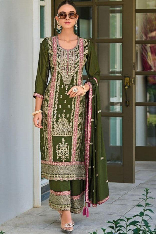 Nayana Palazzo Suit - Green