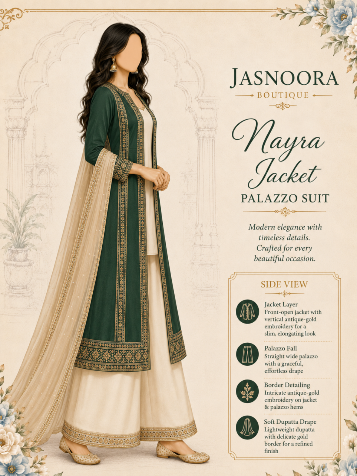 Nayra Jacket Palazzo Suit — Made For You