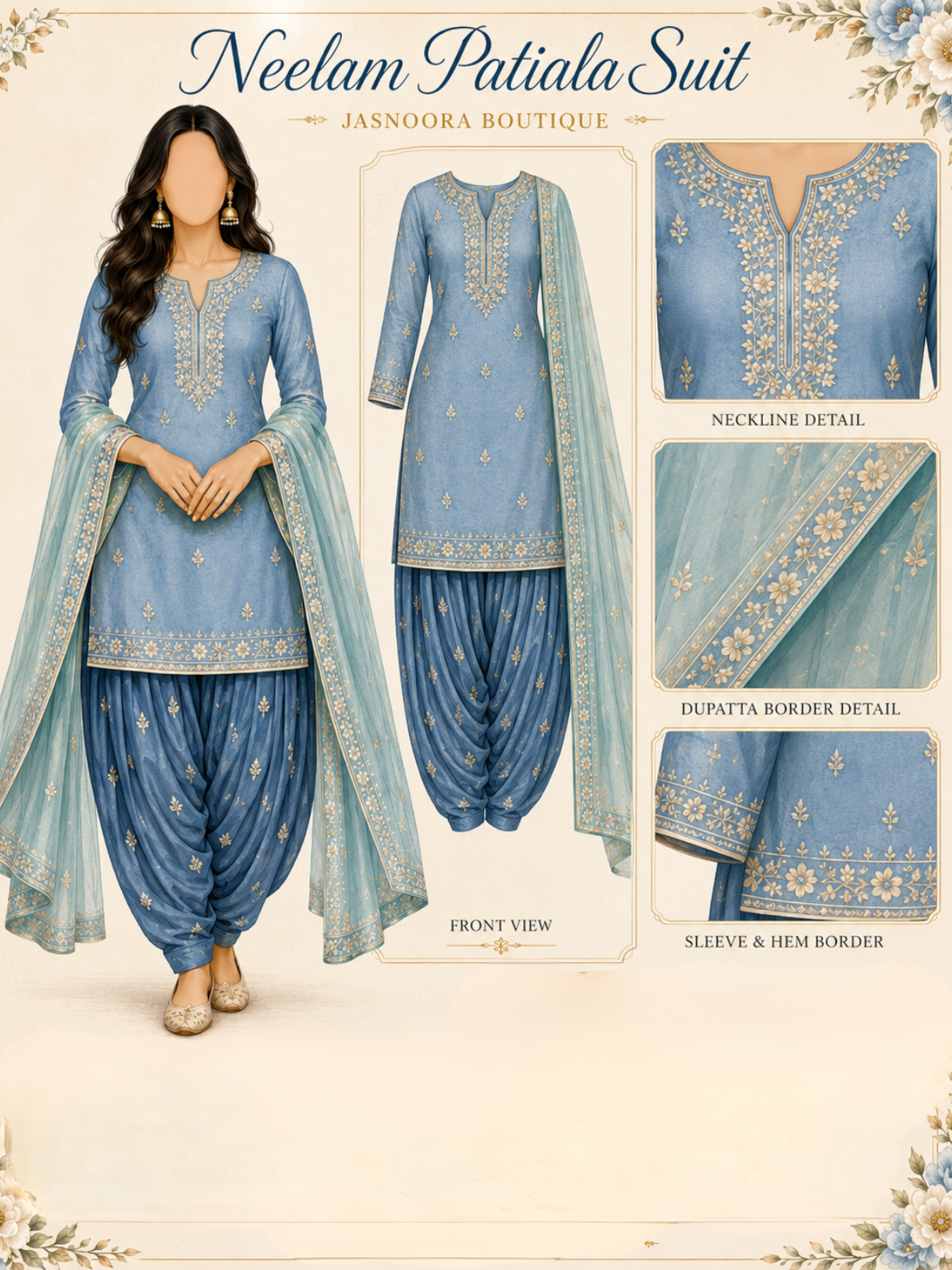 Neelam Patiala Suit — Made For You