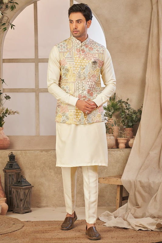 Nilesh Kurta Pajama With Jacket