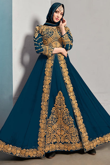 Nira Anarkali Suit - Blue