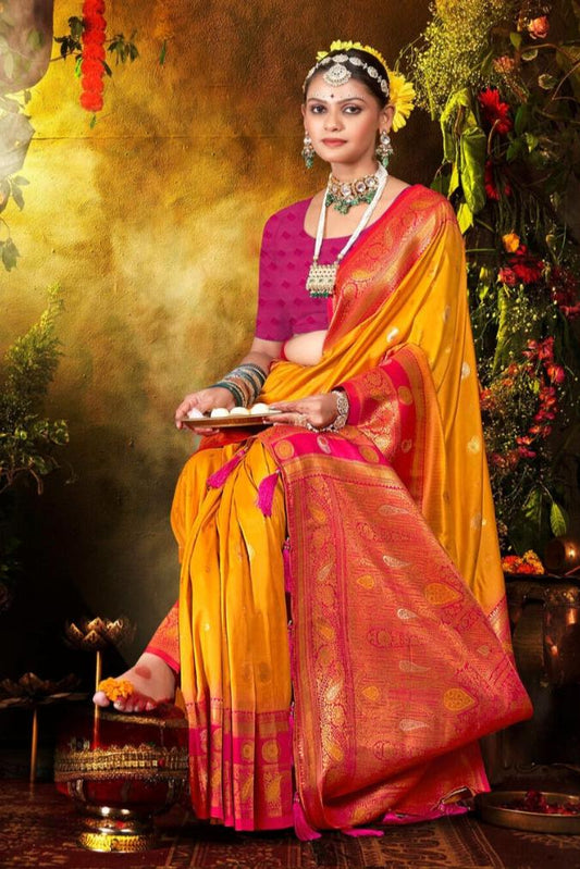 Nirvi Saree - Orange