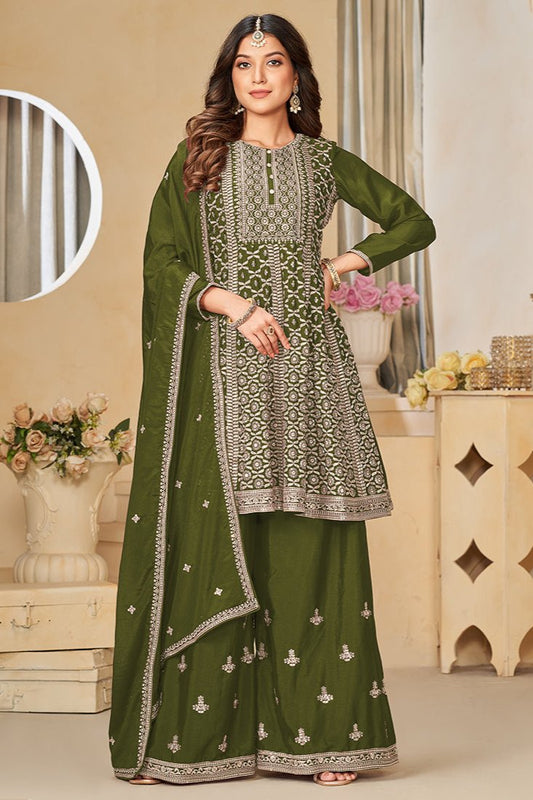 Noorani Sharara Suit - Green