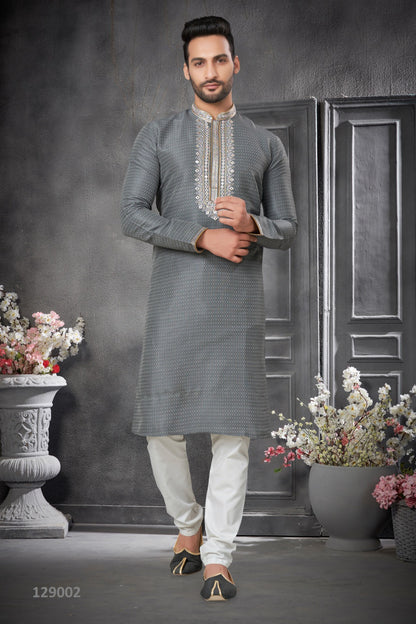 Parth Kurta Set - Grey