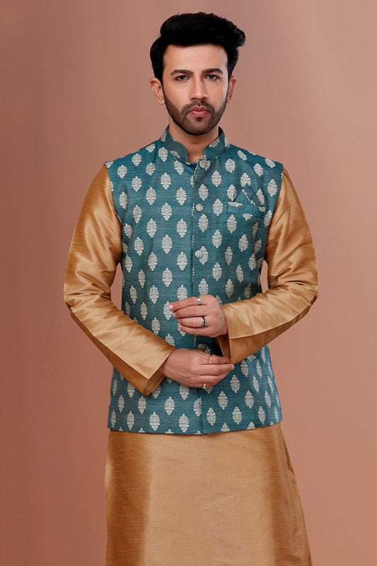 Rehaan Green Embroidered Waistcoat