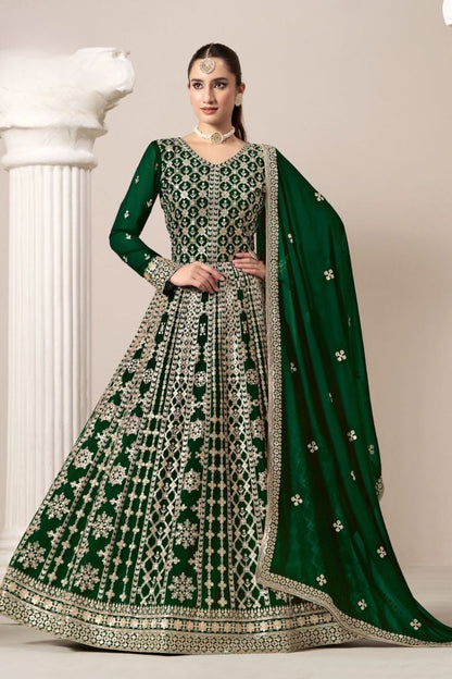 Rehmat Anarkali Suit - Green