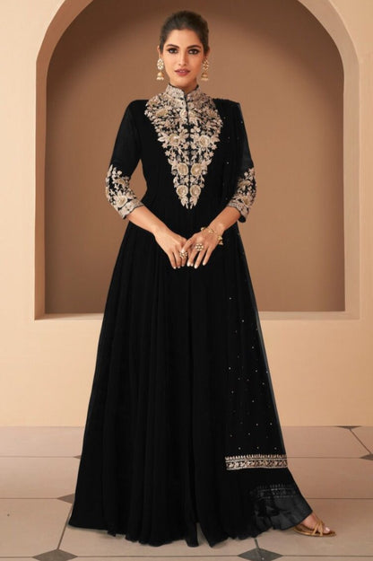 Riona Anarkali Suit - Black