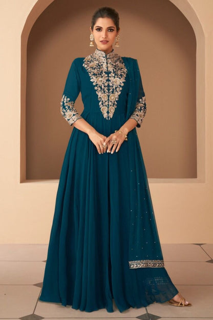 Riona Anarkali Suit - Teal