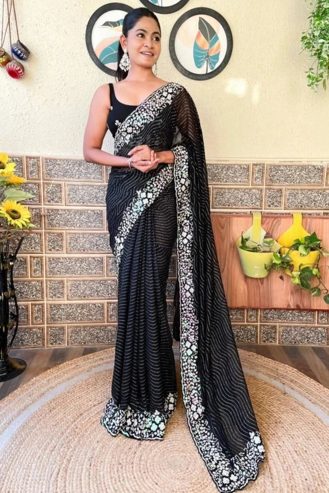 Rivara Saree - Black