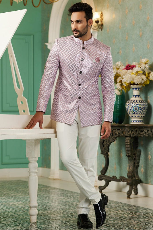 Ronav Pink Jodhpuri Suit