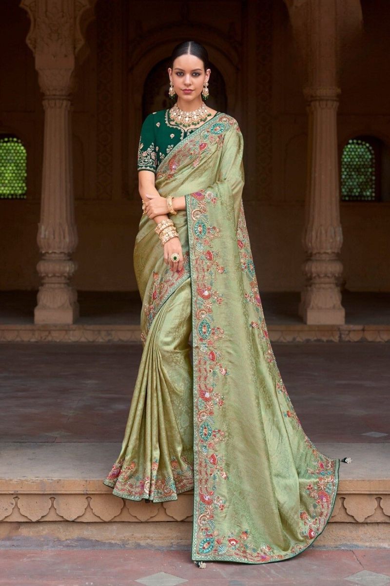 Ruhani Designer Saree - Green