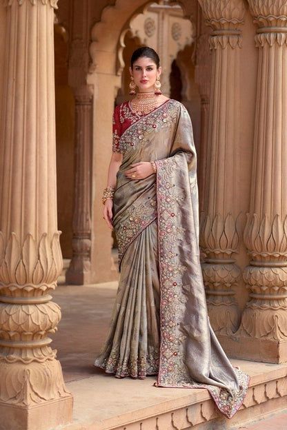 Ruhani Designer Saree - Grey