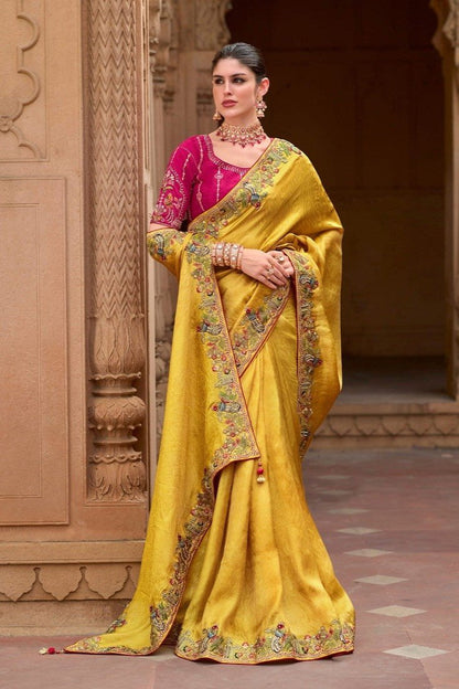 Ruhani Designer Saree - Mustard