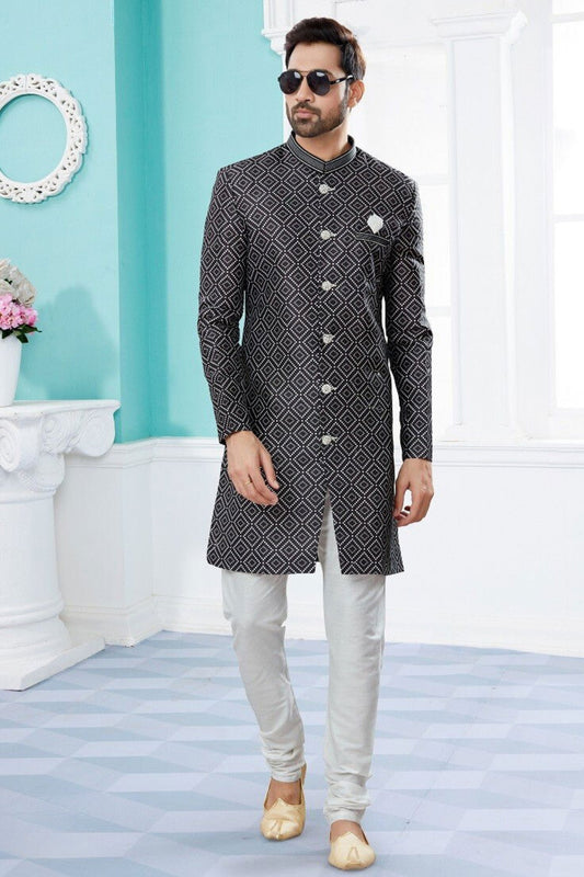 Samrat Men's Sherwani - Black