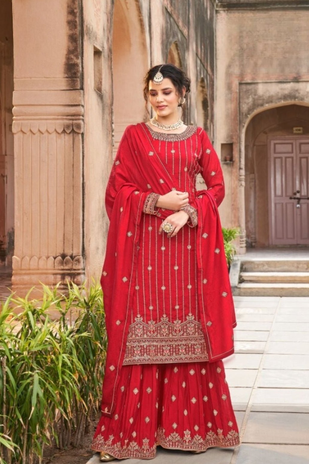 Sitara Salwar Suit - Red