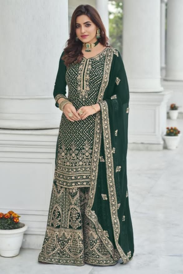 Siyaana Palazzo Suit - Green