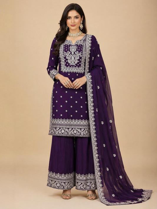 Meher Embroidered Palazzo Suit