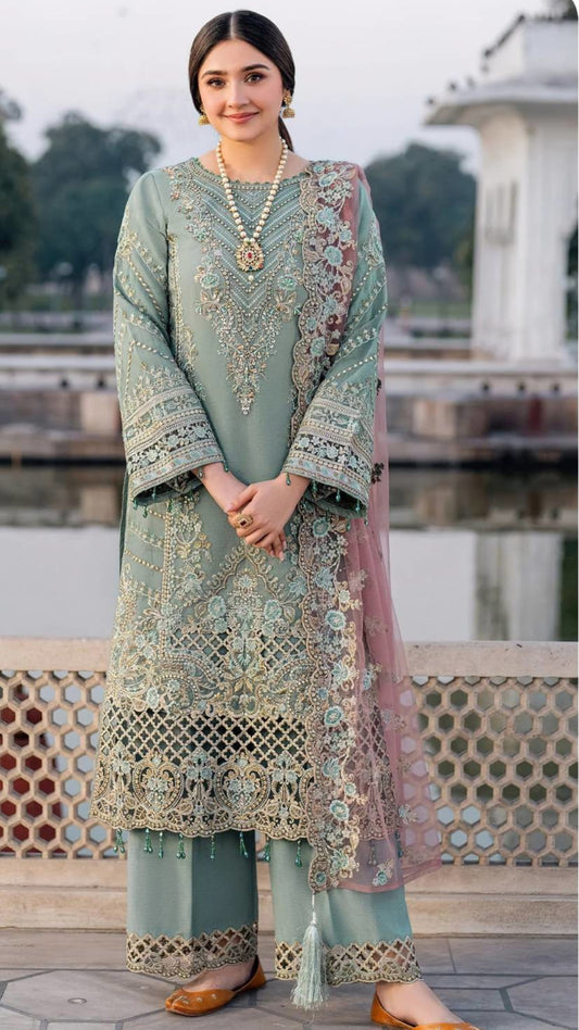 Raya Embroidered Georgette Suit Set