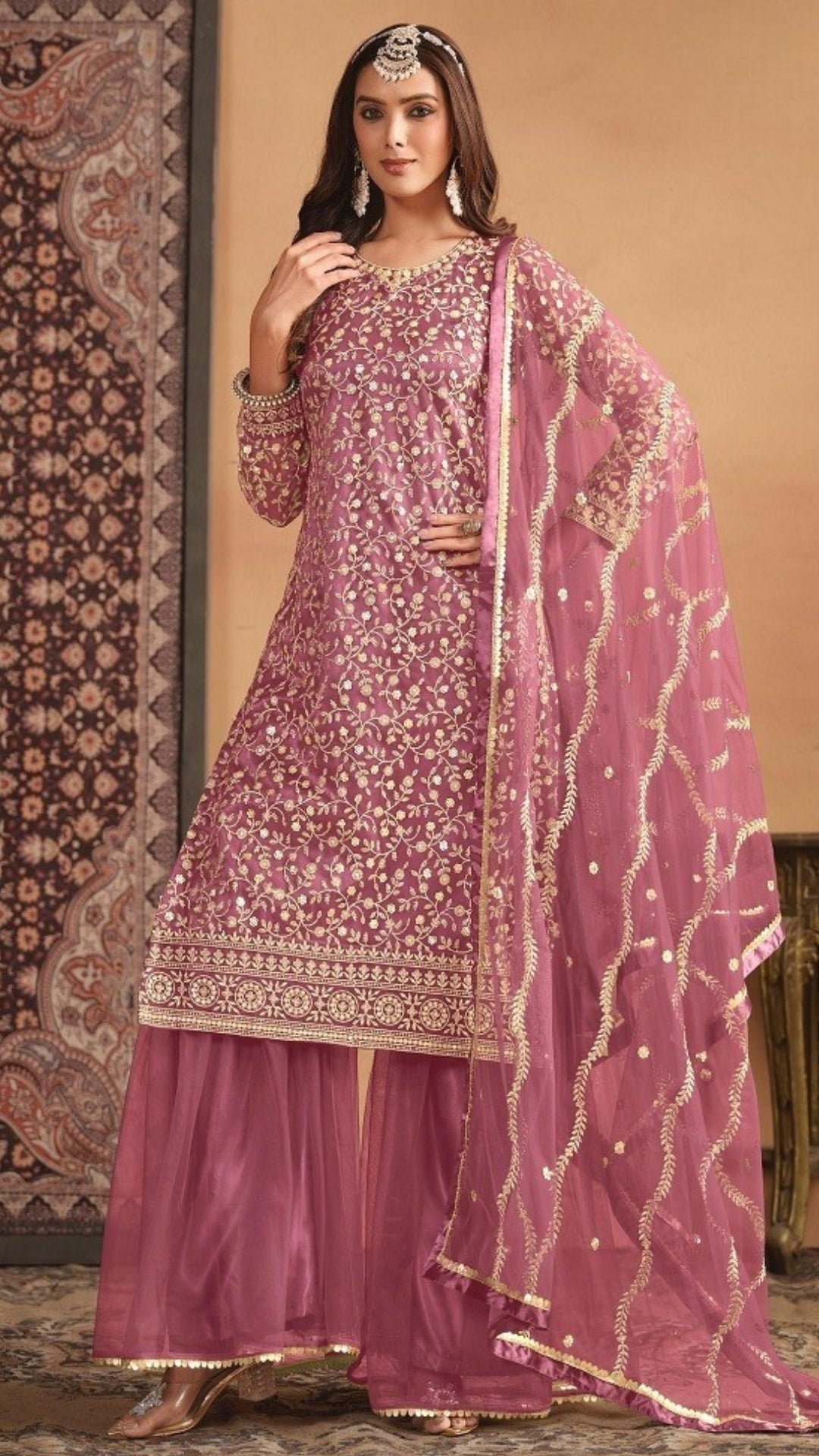 Saira Embroidered Sharara Set