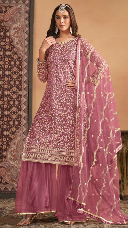 Saira Embroidered Sharara Set