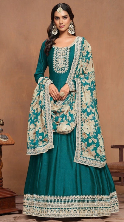 Rimsha Art-Silk Embroidered Anarkali Set