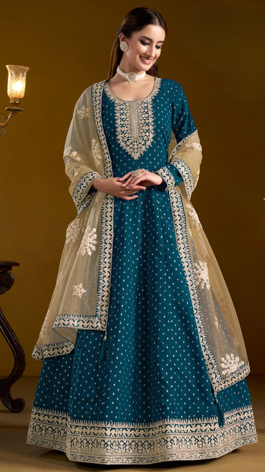 Aleena Embroidered Anarkali Set