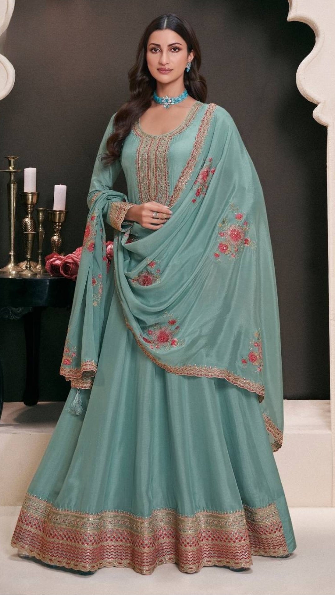 Ayra Silk Anarkali Set