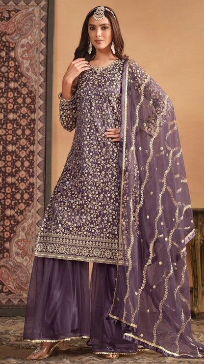 Saira Embroidered Sharara Set