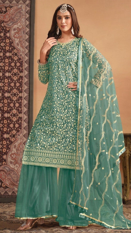 Saira Embroidered Sharara Set