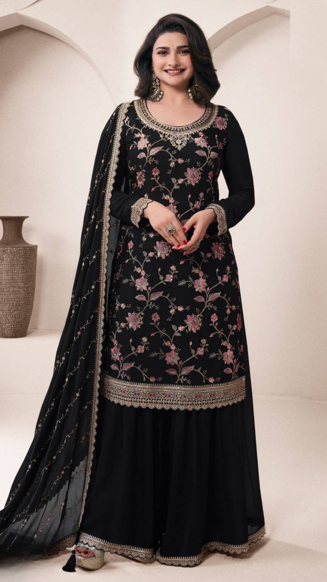 Ameera Embroidered Sharara Set
