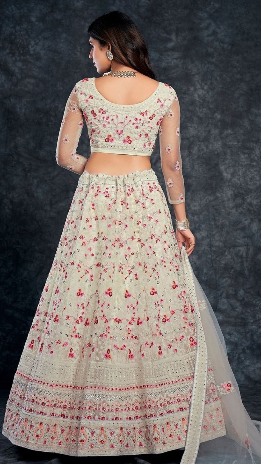 Vanya Heavy Net Embroidered Lehenga