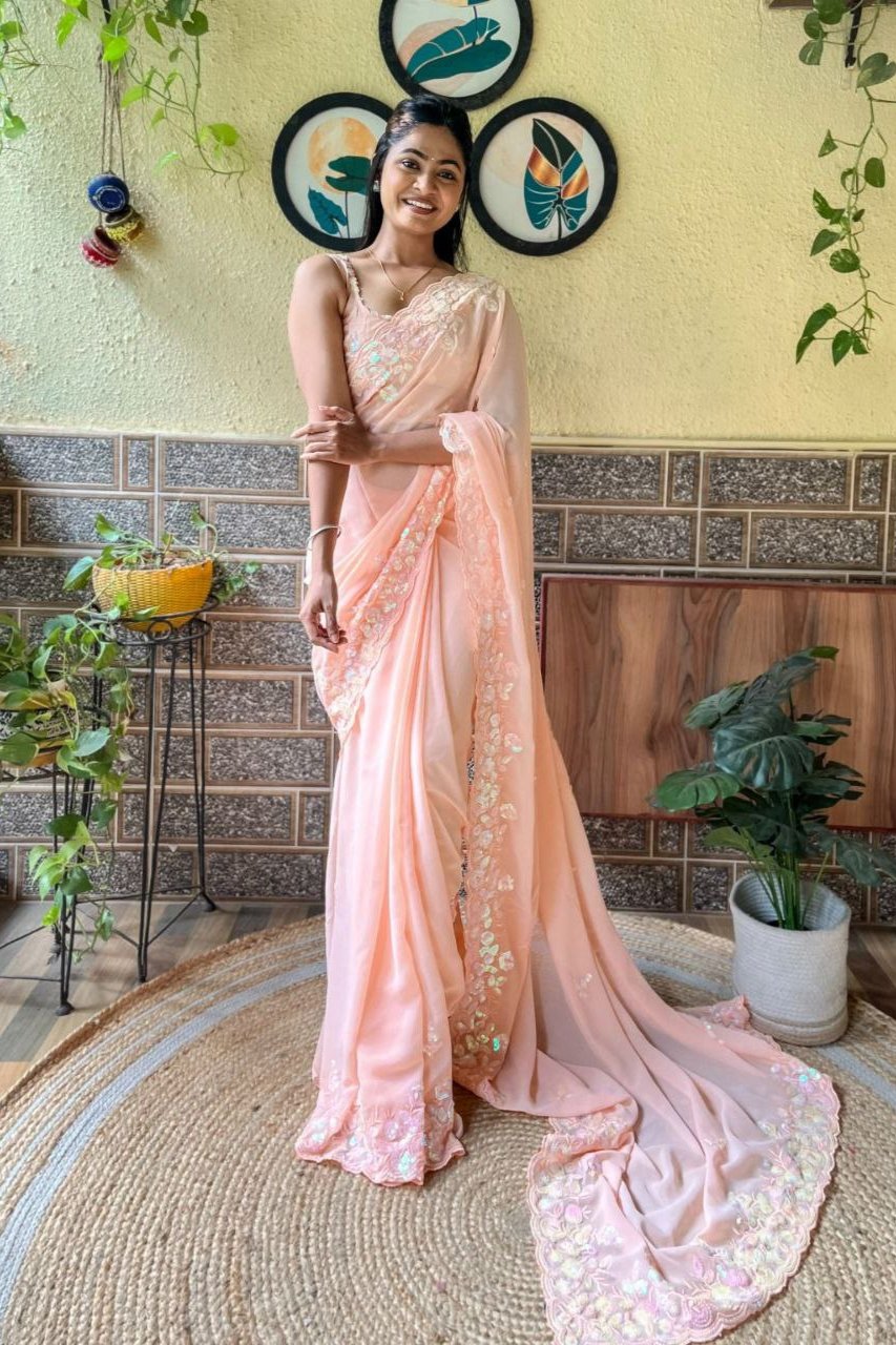 Varnika Saree - Peach