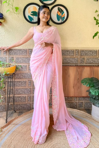 Varnika Saree - Pink