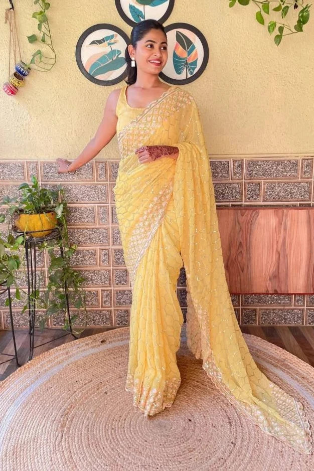 Yamika Saree - Yellow