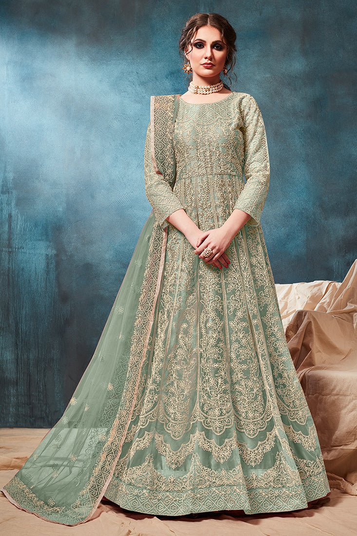 Zaina Anarkali Suit - Green