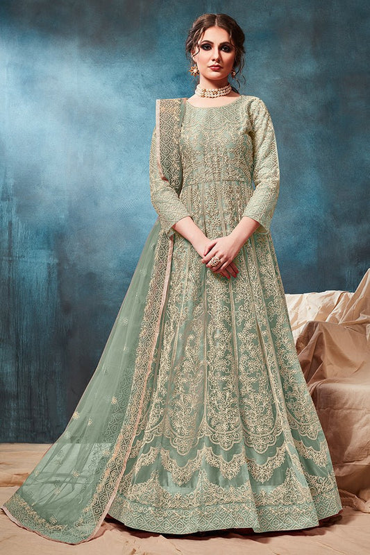 Zaina Anarkali Suit - Green